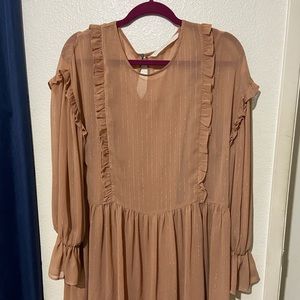 Zara Trafaluc chiffon mini dress long top tunic